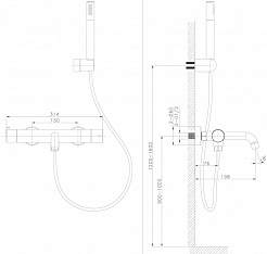 Raiber Смеситель для ванны Graceful RPB-003 черный матовый – фотография-3